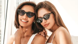 A beautiful young woman with natural beauty and a confident smile